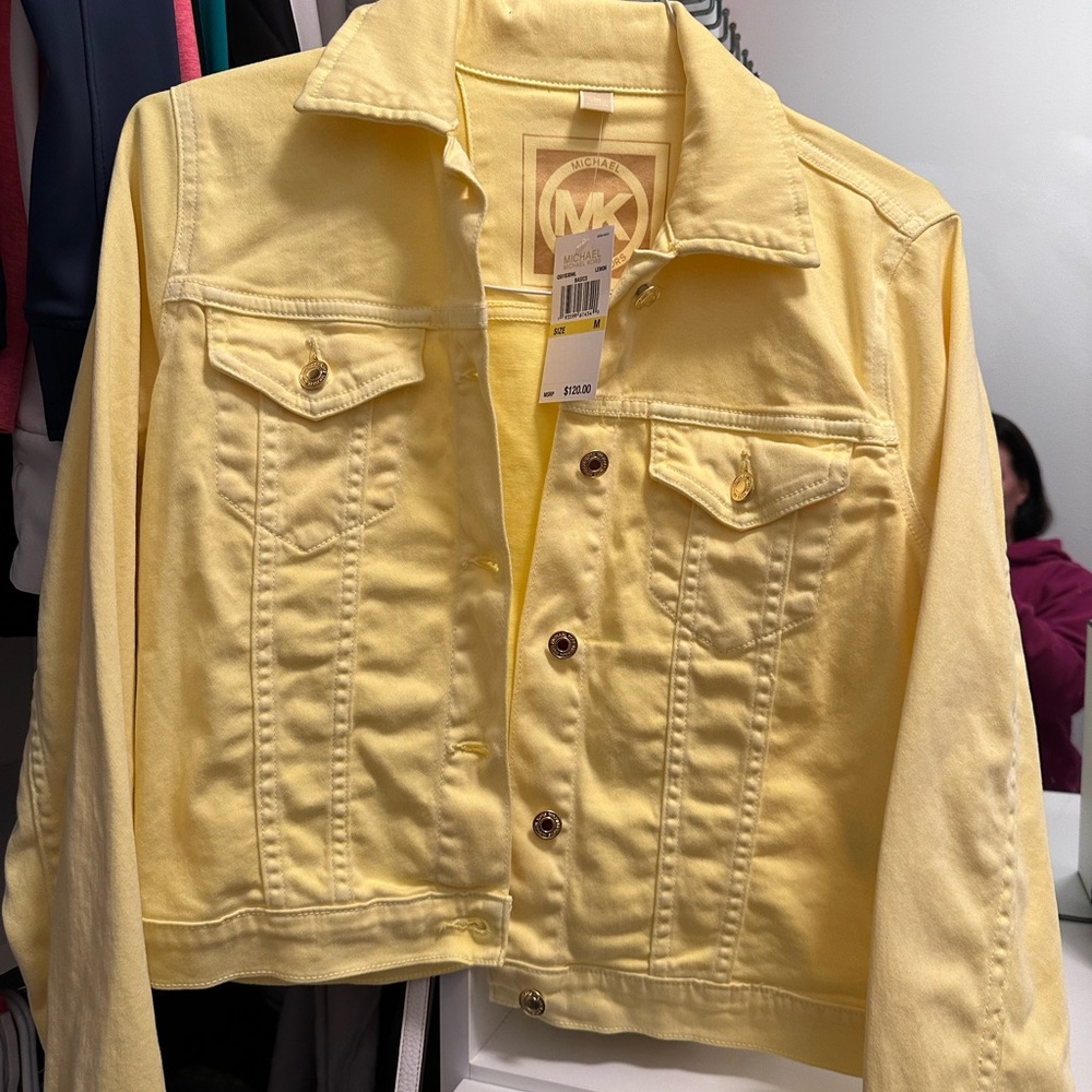 Michael Kors, women’s cropped jacket, yellow , size M